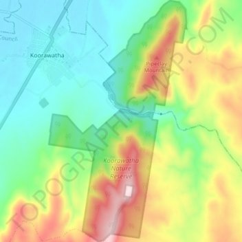 Koorawatha Nature Reserve topographic map, elevation, terrain