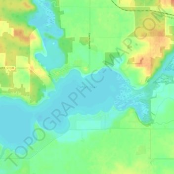 Tainter Lake topographic map, elevation, terrain