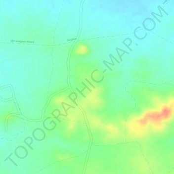 Udaypur topographic map, elevation, terrain