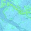 Voorne-Putten topographic map, elevation, terrain