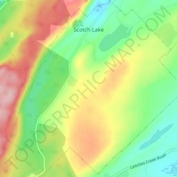 Scotch Lake topographic map, elevation, terrain