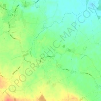 Haughton topographic map, elevation, terrain