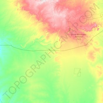 Flinders Shire topographic map, elevation, terrain