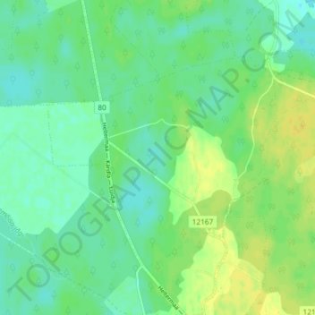 Kerema küla topographic map, elevation, terrain