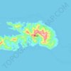 Rossel Island topographic map, elevation, terrain