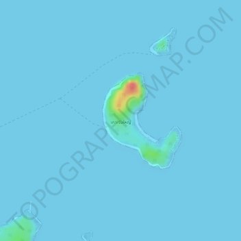 Ko Rang Yai topographic map, elevation, terrain
