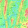 Jiulongpo District topographic map, elevation, terrain