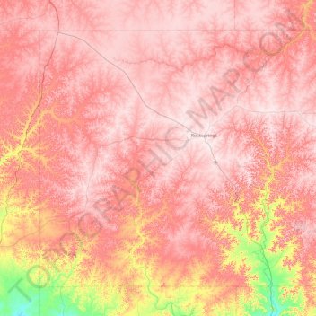 Edwards County topographic map, elevation, terrain