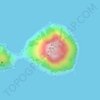 Yokoatejima topographic map, elevation, terrain