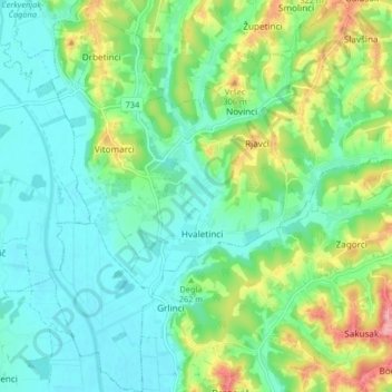 Sveti Andraž v Slovenskih goricah topographic map, elevation, terrain