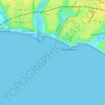 Twin Lakes topographic map, elevation, terrain