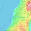 South Governorate topographic map, elevation, terrain