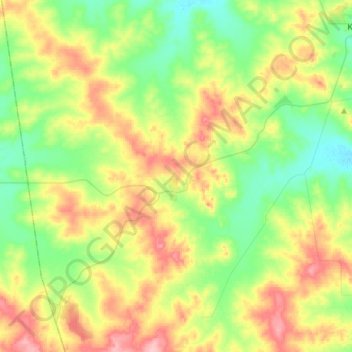 Jitarning topographic map, elevation, terrain