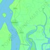 Kakdwip topographic map, elevation, terrain