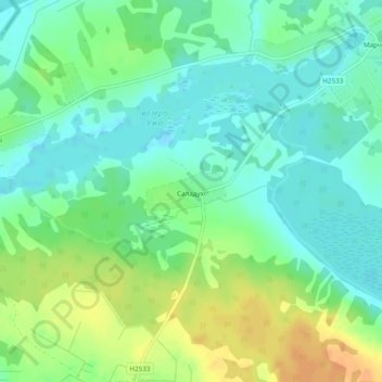 Солодухи topographic map, elevation, terrain