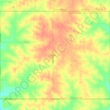 Allison Township topographic map, elevation, terrain