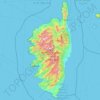 Korsika topographic map, elevation, terrain