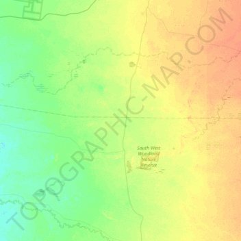 Booroorban topographic map, elevation, terrain