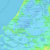 Zuid-Holland topographic map, elevation, terrain