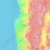 Coquimbo Region topographic map, elevation, terrain