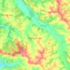 Margouët-Meymes topographic map, elevation, terrain