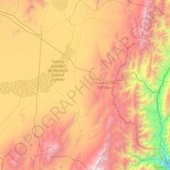 Municipio de El Moreno topographic map, elevation, terrain