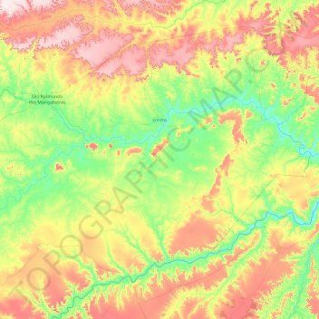 Loreto topographic map, elevation, terrain