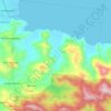 Laut Tawar topographic map, elevation, terrain