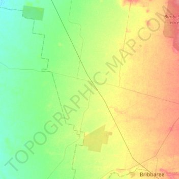 Quandialla topographic map, elevation, terrain