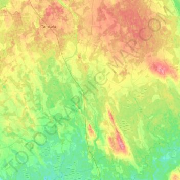 Väike-Maarja vald topographic map, elevation, terrain