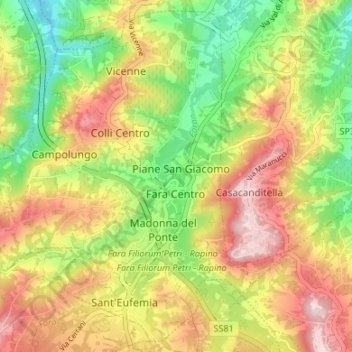 Fara Filiorum Petri topographic map, elevation, terrain