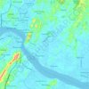 Sambutan topographic map, elevation, terrain