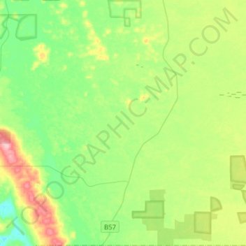 Western Flat topographic map, elevation, terrain