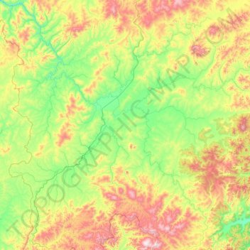 Tyrma River topographic map, elevation, terrain