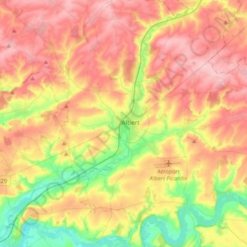 Ancre topographic map, elevation, terrain
