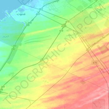 Al Layyan topographic map, elevation, terrain