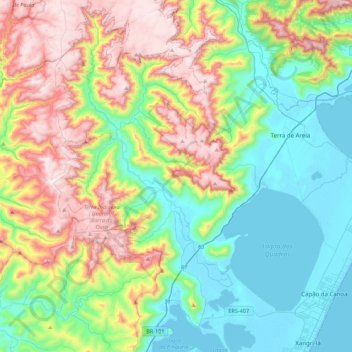 Maquiné topographic map, elevation, terrain