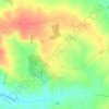 Canons Ashby topographic map, elevation, terrain