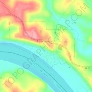 Leavenworth topographic map, elevation, terrain