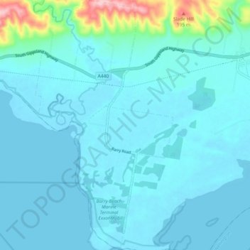 Agnes topographic map, elevation, terrain