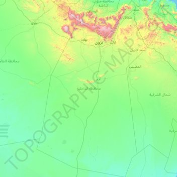 Ad Dakhiliyah Governorate topographic map, elevation, terrain