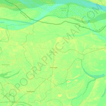 Raninagar - II topographic map, elevation, terrain