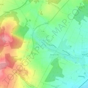 Norges-la-Ville topographic map, elevation, terrain