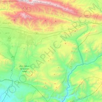 دهستان ابرشیوه topographic map, elevation, terrain