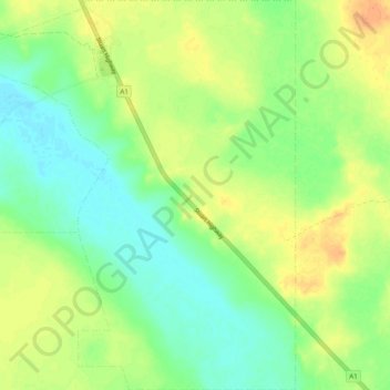 Larrimah topographic map, elevation, terrain