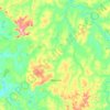 Papagaios topographic map, elevation, terrain