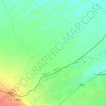 Andara topographic map, elevation, terrain