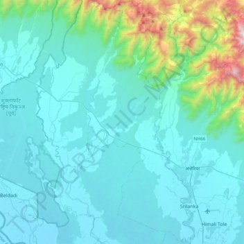 Krishnapur topographic map, elevation, terrain