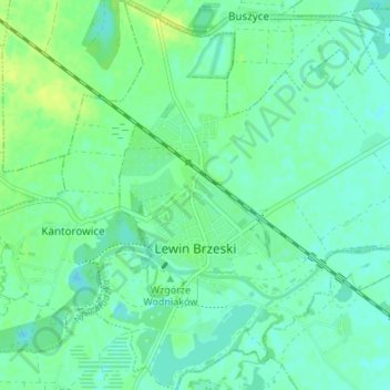 Lewin Brzeski topographic map, elevation, terrain