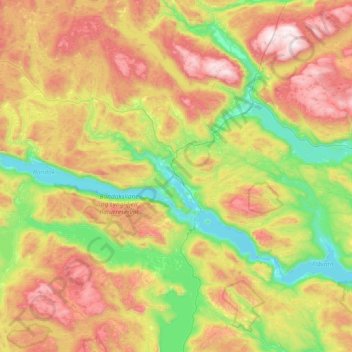 Kviteseid topographic map, elevation, terrain
